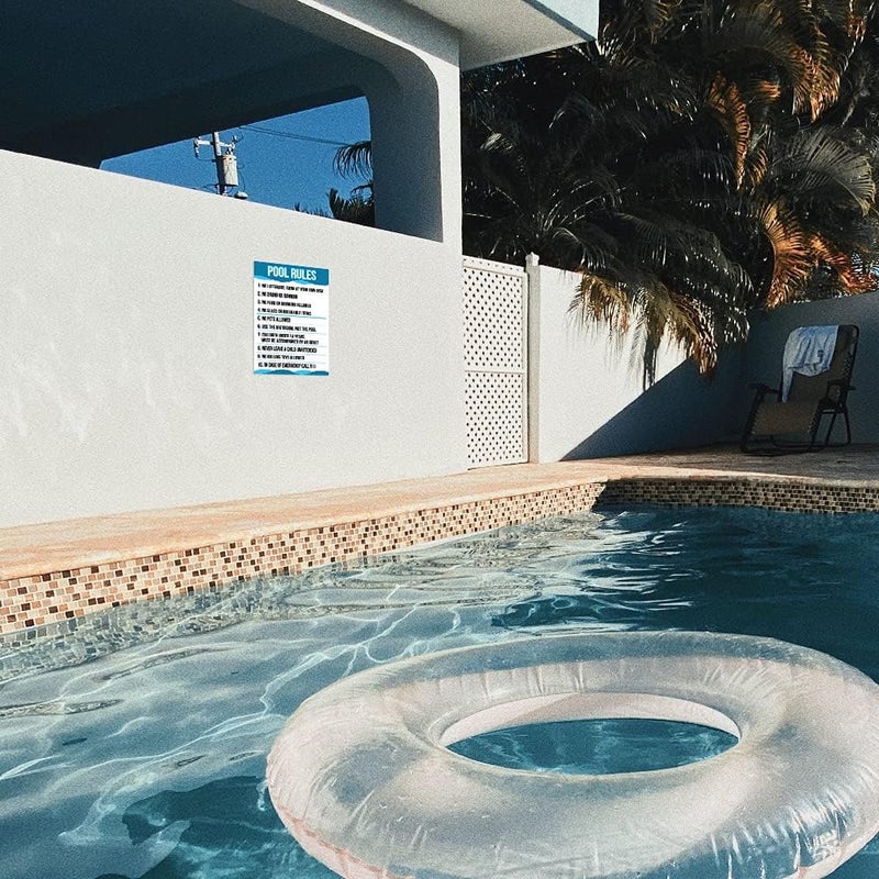 MEGA FORMAT Pool Sign for Outside, Corrugated Plastic Safety Rules - 12" x 18", Rust Free, Weather/Fade Resistant, Easy Mounting, Pool Rules Sign Outdoor/Indoor Use - Image 4